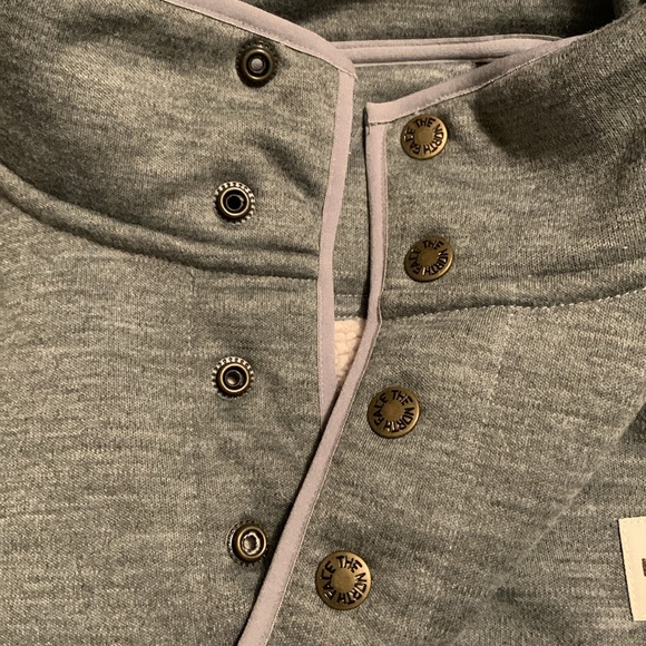 The North Face Mens Sherpa Patrol 1/4 Snap Pullover TNF Grey Heather XL Jacket - Picture 9 of 16